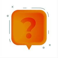 question mark sign on chat bubble for speech and discussion vector